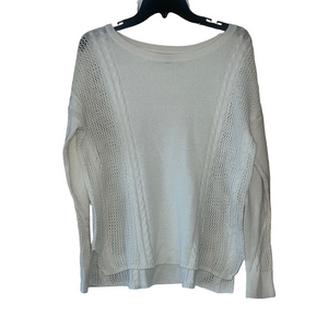 American Eagle Outfitters Cream Crew Neck knit Sweater